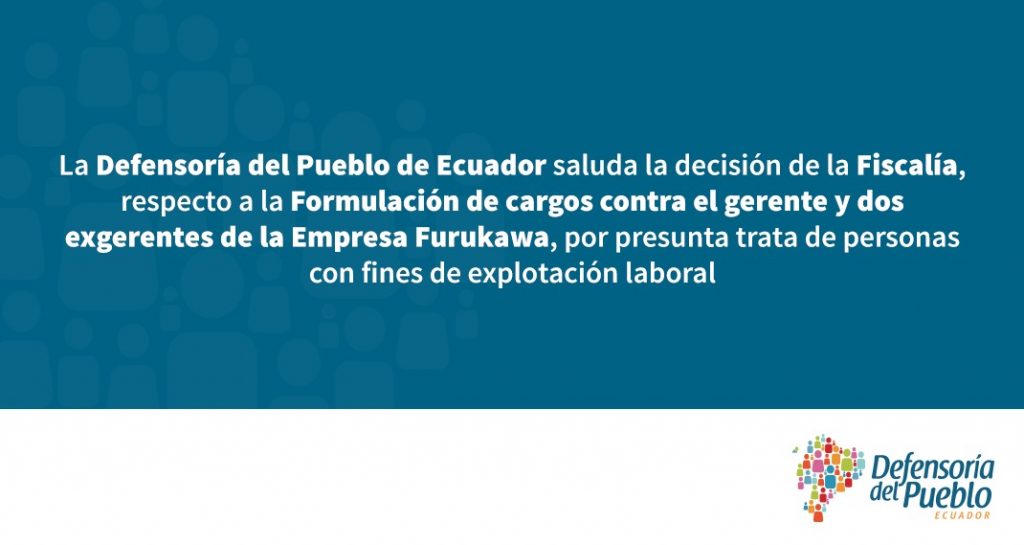 La Defensoría Del Pueblo De Ecuador Saluda La Decisión De La Fiscalía Respecto A La Formulación 1828