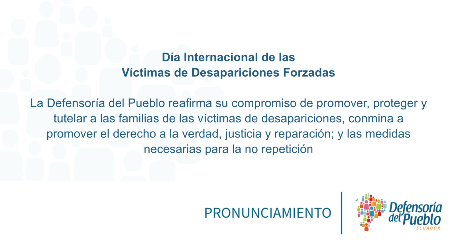 Día Internacional de las Víctimas de Desapariciones Forzadas